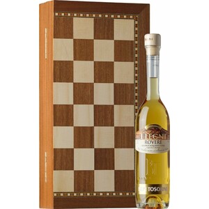 Граппа Bepi Tosolini, "Scacchi e Dama", Grappa e Acquavite in wooden сhessboard, 0.5 л
