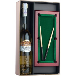 Граппа Bepi Tosolini, " I Legni Frassino", gift set "Biliardo" in wooden box, 0.5 л