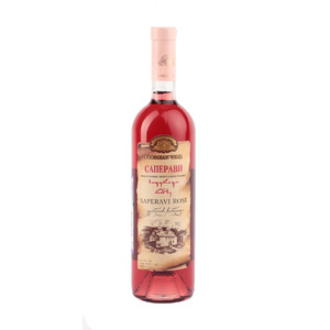 Вино Саперави, Кварельский Погреб, розовое, полусладкое, 0.75 л