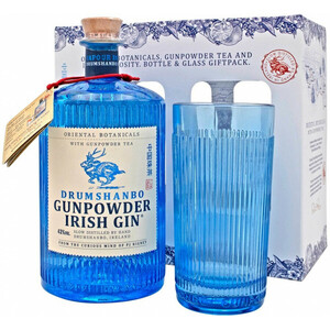 Джин "Drumshanbo Gunpowder", gift box with glass, 0.5 л