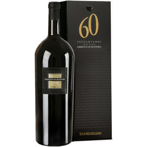 Вино Feudi di San Marzano. "Sessantanni" Primitivo di Manduria DOC. wooden box. 1.5 л