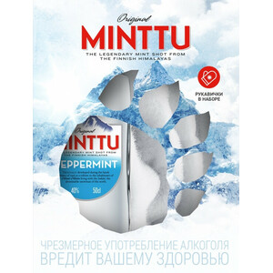 Ликер "Minttu" Peppermint, gift box wirh mittens, 0.5 л