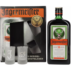 Ликер "Jagermeister", gift box with 2 glasses, 0.7 л