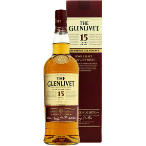 Виски Glenlivet French Oak Reserve 15 Years Old, gift box, 0.7 л