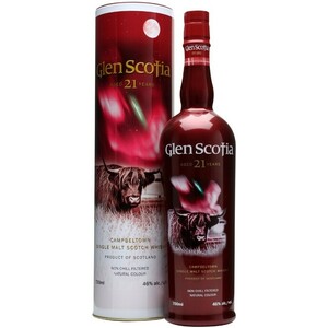 Виски "Glen Scotia" 21 Years Old, metal tube, 0.7 л