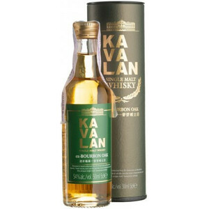 Виски Kavalan, "Solist" Ex-Bourbon Cask (54%), gift box, 50 мл