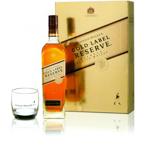 Виски "Gold Label" Reserve, gift box with 2 glasses, 0.7 л