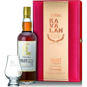 Виски Kavalan, "Solist" Sherry Cask (57,1%), gift box with glass, 0.7 л