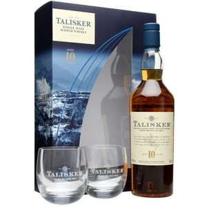 Виски "Talisker" 10 years old, gift box with 2 glasses, 0.7 л