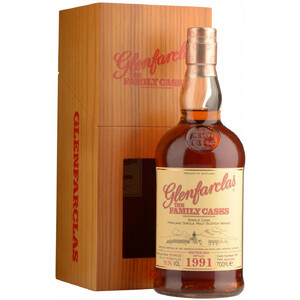 Виски Glenfarclas 1991 "Family Casks" (58%), wooden box, 0.7 л