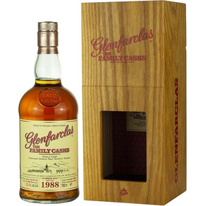 Виски Glenfarclas 1988 "Family Casks" (52,4%), wooden box, 0.7 л