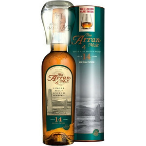 Виски Arran 14 years, gift tube with glass, 0.7 л