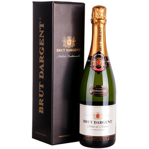 Игристое вино "Brut Dargent" Blanc de Blanc Chardonnay. gift box