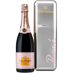 Шампанское Veuve Clicquot, Brut Rose, metal fridge box
