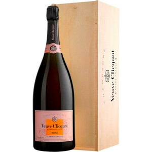 Шампанское Veuve Clicquot, Brut Rose, wooden box, 3 л