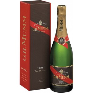 Шампанское Mumm, "Cordon Rouge" Brut Millesime, Champagne AOC, 1999, gift box