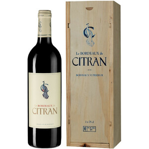 Вино "Le Bordeaux de Citran" Rouge, Bordeaux AOC, 2019, wooden box