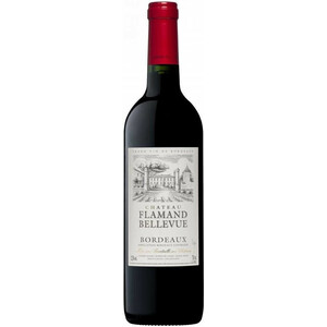 Вино "Chateau Flamand Bellevue" Rouge, Bordeaux AOC, 2015