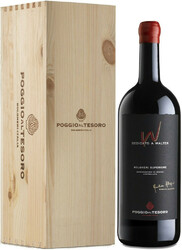 Вино Poggio al Tesoro, "Dedicato a Walter", Bolgheri Superiore DOC, 2013, wooden box, 1.5 л