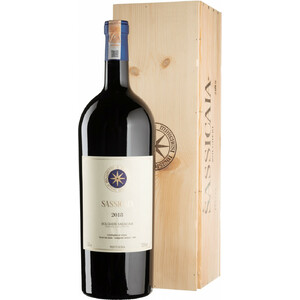 Вино "Sassicaia". Bolgheri Sassicaia DOC. wooden box. 3 л