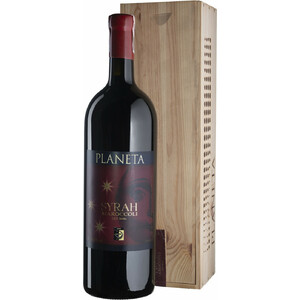 Вино Planeta. "Maroccoli" Syrah. Sicilia IGT. wooden box. 3 л