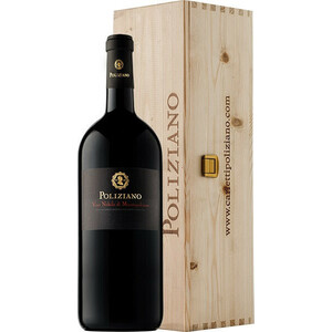 Вино Poliziano. Vino Nobile di Montepulciano DOCG. wooden box. 1.5 л