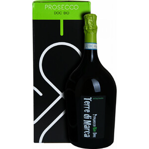 Игристое вино "Terre di Marca" Millesimato Extra Dry Prosecco Bio, Treviso DOC, 2020, gift box, 1.5 л