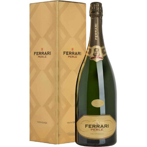 Игристое вино Ferrari, "Perle" Brut, Trento DOC, gift box, 1.5 л