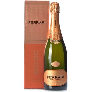 Игристое вино Ferrari. "Perle Rose" Brut. Trento DOC. gift box