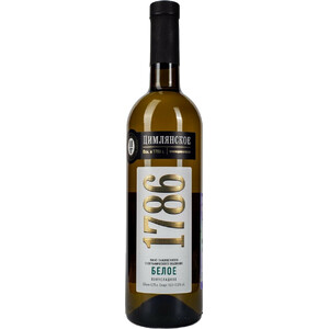 Вино Цимлянское, "1786" Белое Полусладкое