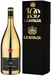 Вино La Scolca. Gavi di Gavi DOCG. gift box "Golden". 1.5 л