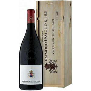 Вино Domaine Usseglio Raymond & Fils. Chateauneuf du Pape AOC Rouge. wooden box. 1.5 л