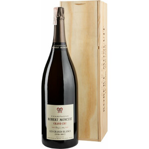 Шампанское Robert Moncuit, "Les Grands Blancs" Grand Cru Extra Brut, Champagne AOC, wooden box, 3 л