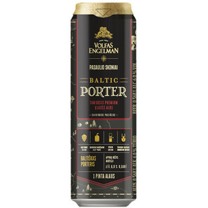 Пиво Volfas Engelman, Baltic Porter, in can, 568 мл