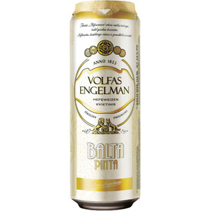 Пиво Volfas Engelman, "Balta Pinta", in can, 568 мл