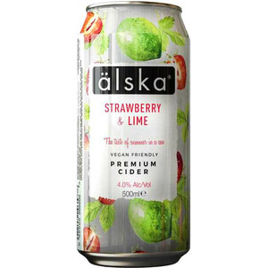 Сидр "Alska" Strawberry & Lime, in can, 0.5 л
