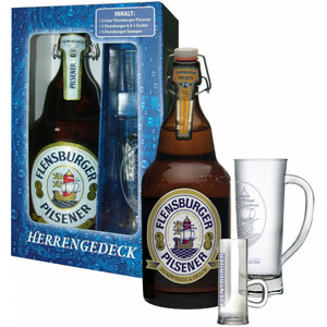Пиво Flensburger, "Herrengedeck 2", gift box, 2 л