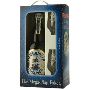 Пиво Flensburger, "Mega-Plop", gift box, 2 л