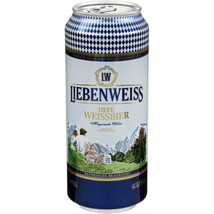 Пиво "Liebenweiss" Hefe-Weissbier, in can, 0.5 л