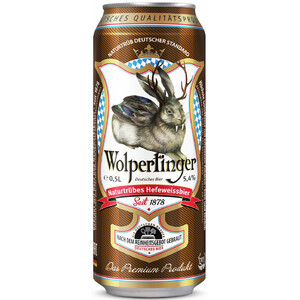 Пиво "Wolpertinger" Naturtrubes Hefeweissbier, in can, 0.5 л