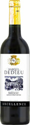 Вино "Marquis Dedieu" Rouge Sec, Medoc AOC, 2016