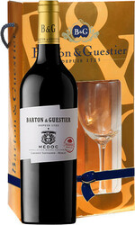 Вино Barton & Guestier, "Passeport" Medoc AOC, gift box with glass