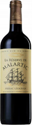 Вино "La Reserve de Malartic" Red, Pessac-Leognan AOC, 2009