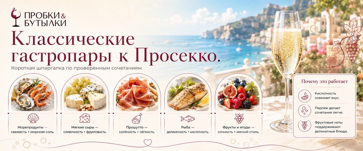 К чему подавать просекко - винотека Пробки и Бутылки