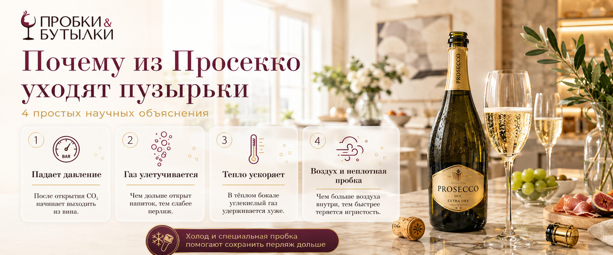 Почему просекко выдыхается - винотеки Пробки&Бутылки