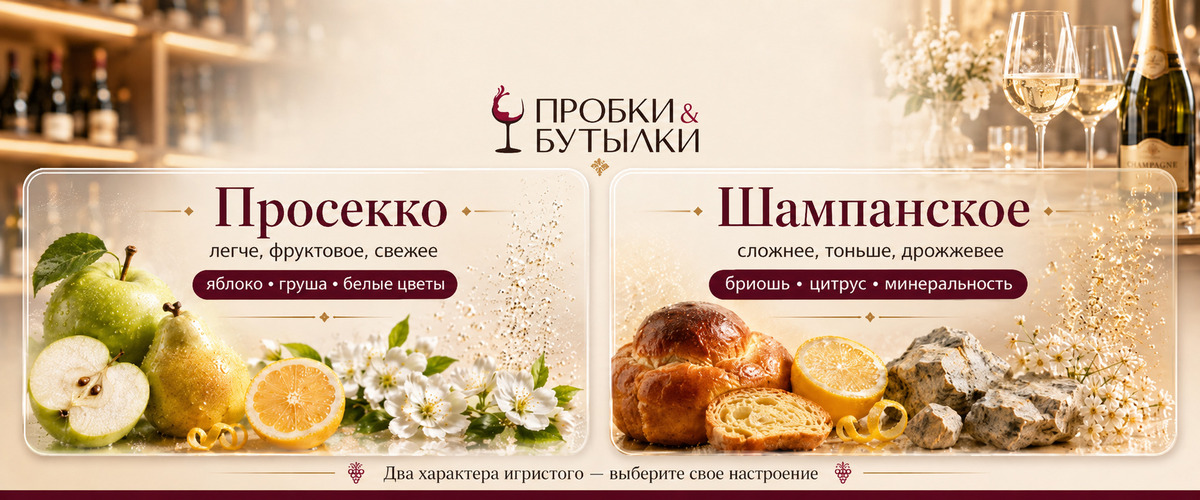 Просекко и шампанское: в чем отличие | винотека Пробки и Бутылки
