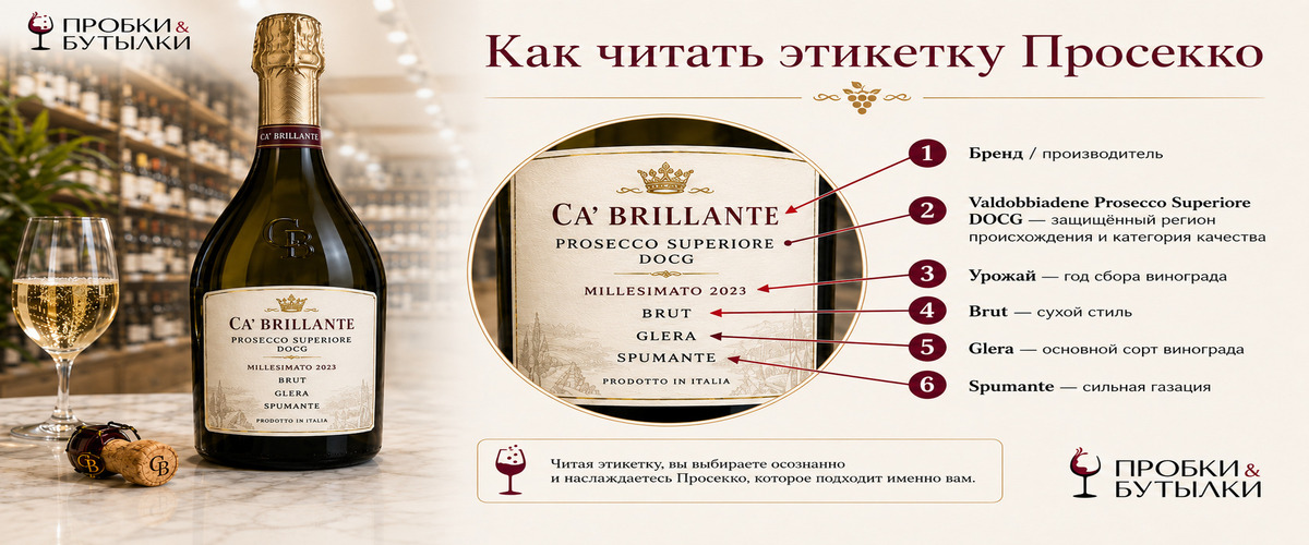 Как расшифровать этикетку просекко - памятка от винотеки Пробки и Бутылки